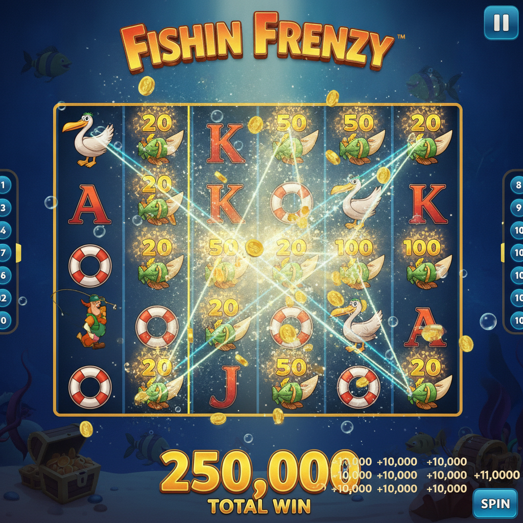 Fishin' Frenzy Win Stepper Rapid Fire